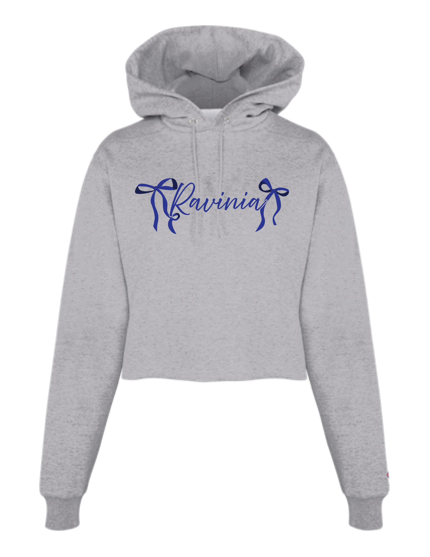 RAVINIA Dainty Bows Cropped Hooded Pullover