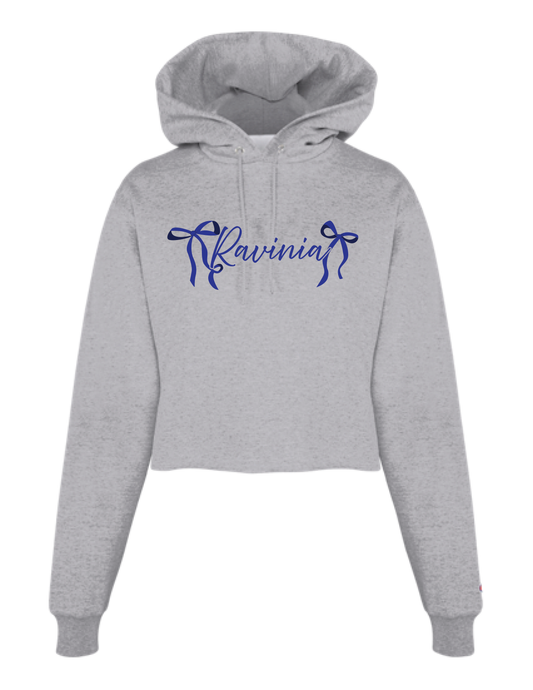 RAVINIA Dainty Bows Boxy Hooded Pullover