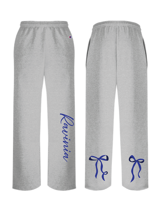 RAVINIA Dainty Bows Wide Leg Sweatpants