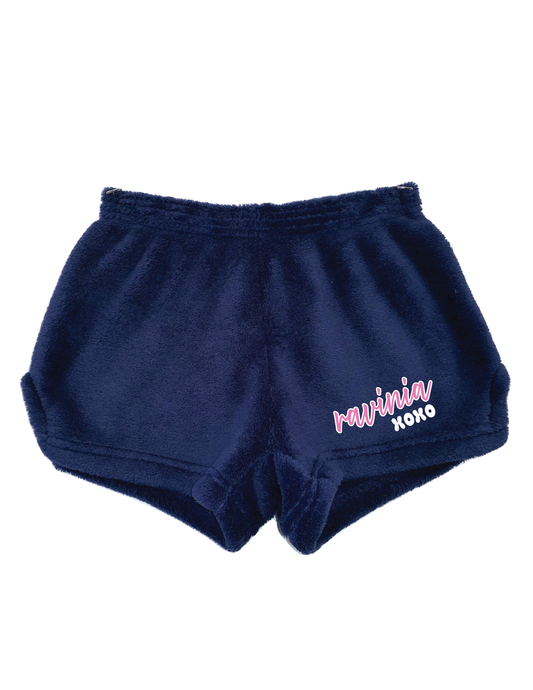 RAVINIA XOXO Fuzzy Shorts