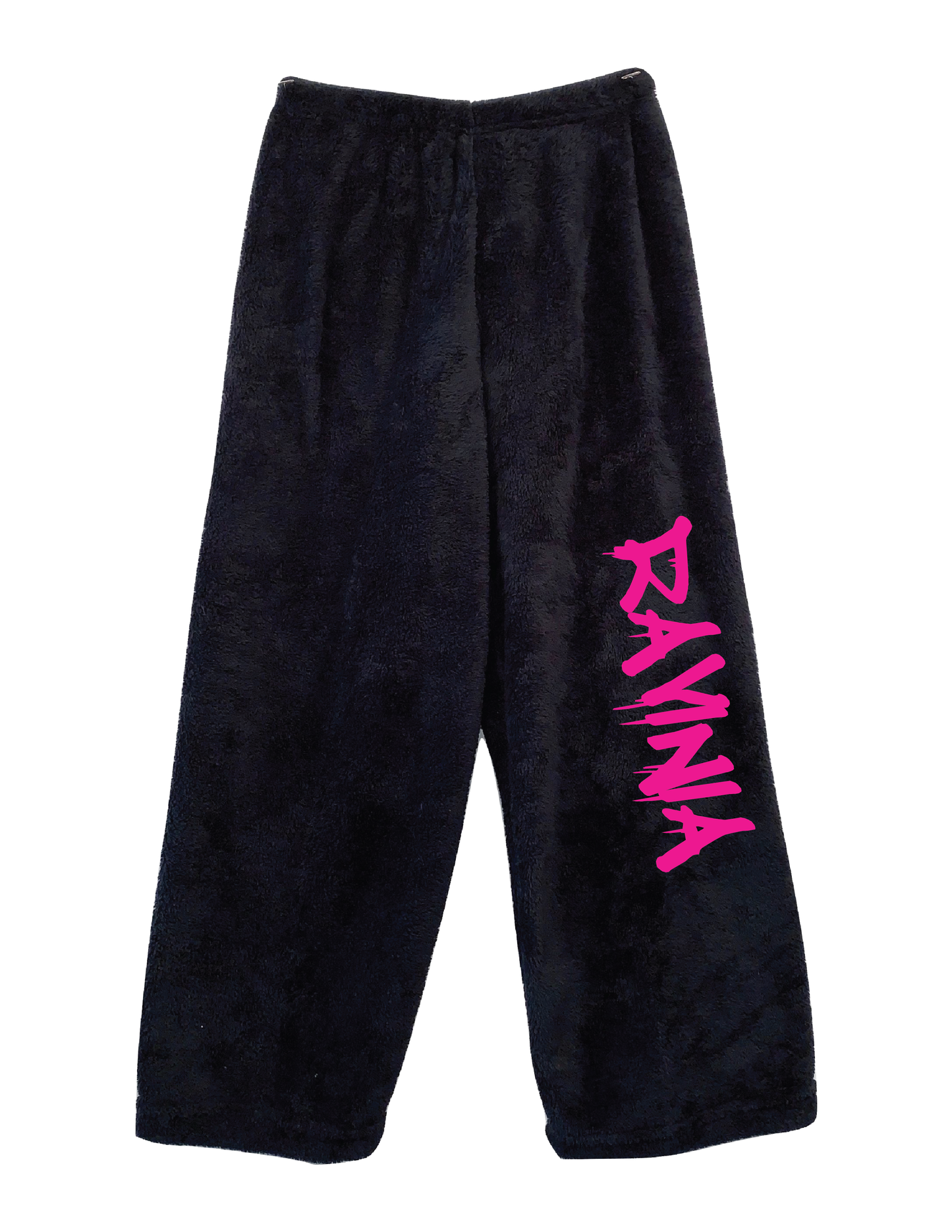 RAVINIA Pink Graffiti Fuzzy Pants