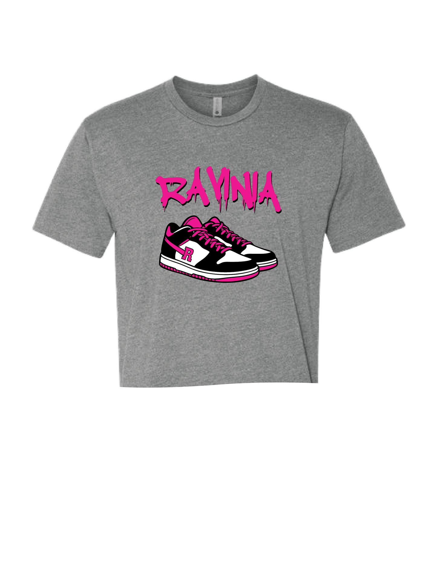RAVINIA Pink Graffiti Sneaker Tee