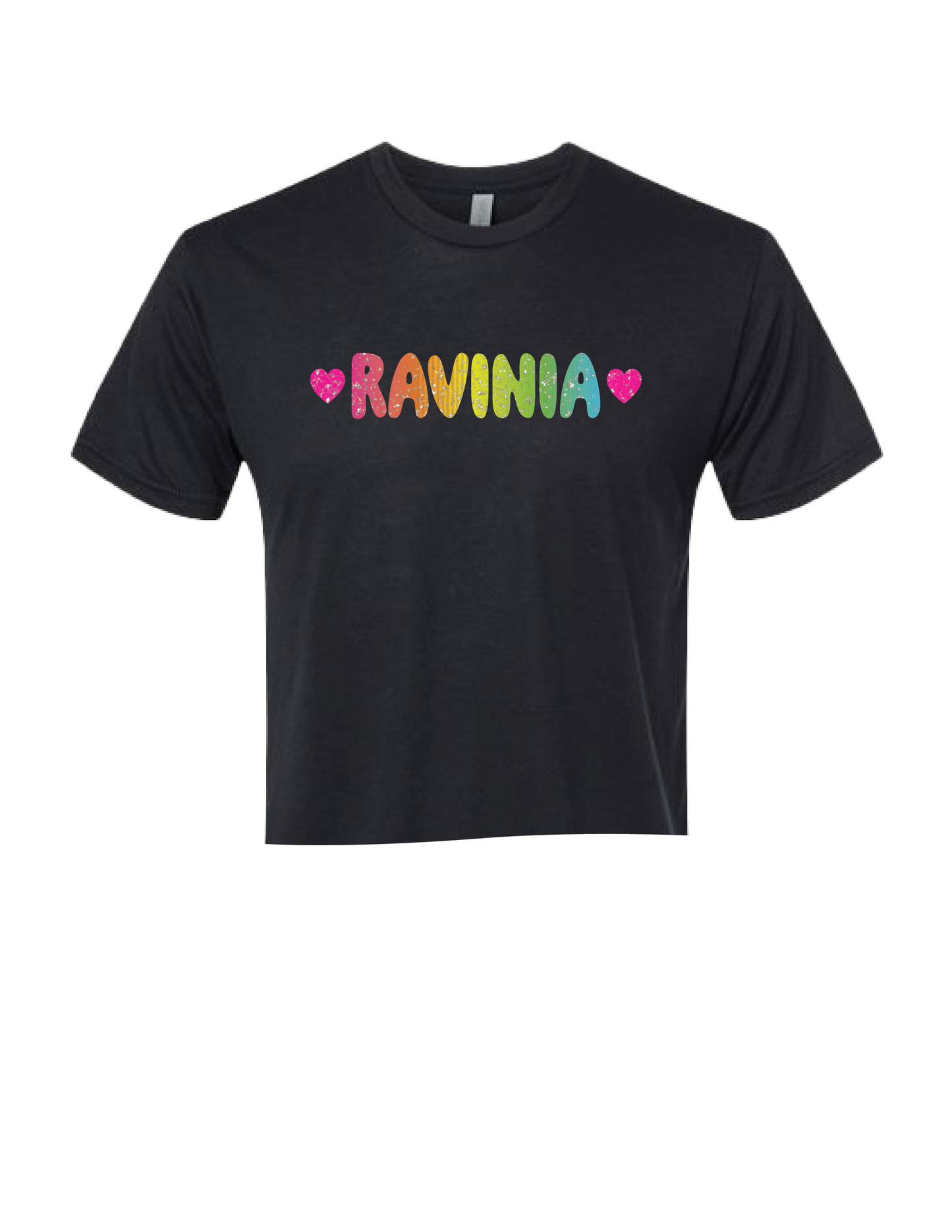 RAVINIA Rainbow Bubble Glitter Tee