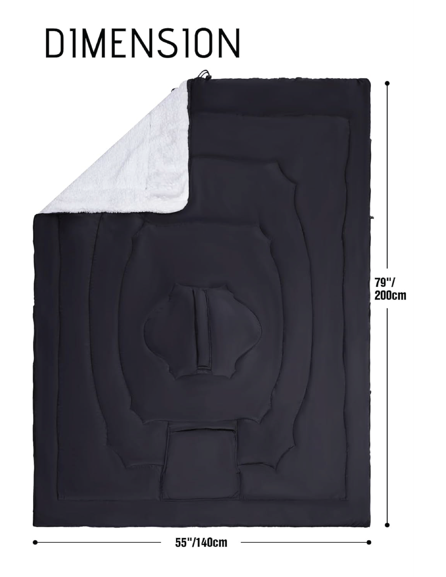 PEGASUS Embroidered Logo Hooded Blanket