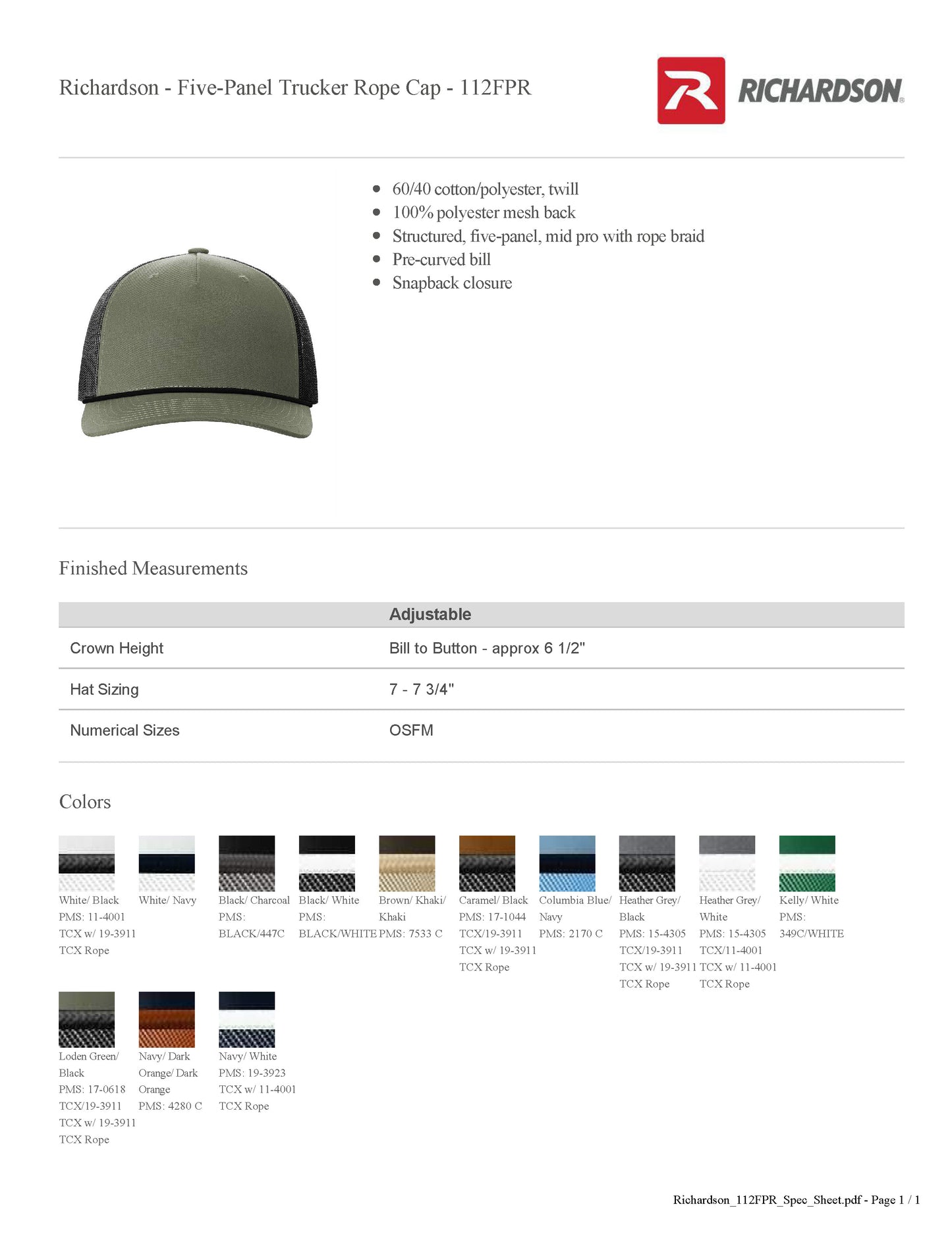 MONROE Campus Embroidered Rope Trucker Hat