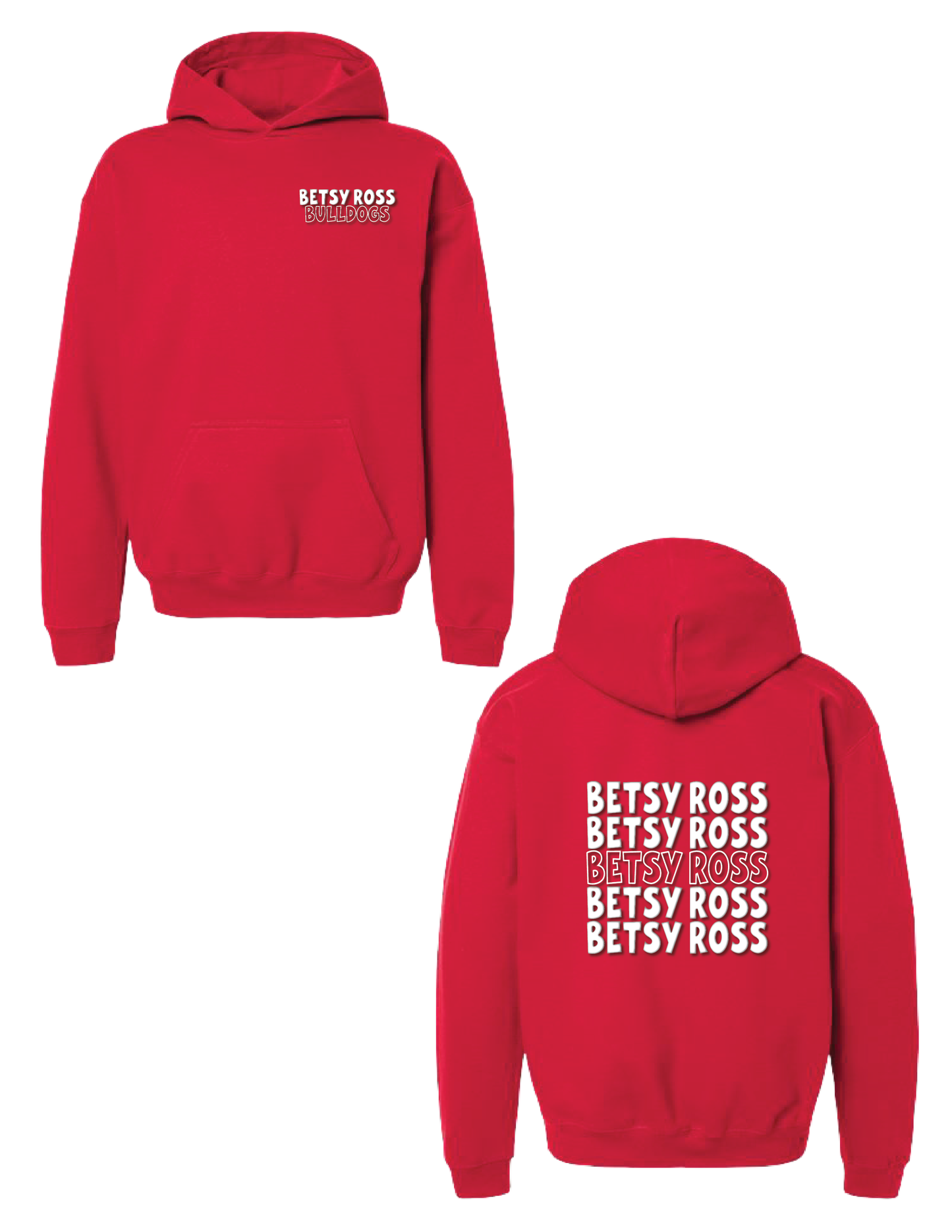 BETSY ROSS Puff Repeat Hooded Pullover