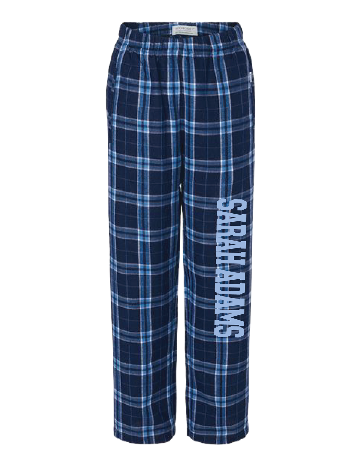 SARAH ADAMS Light Blue Collegiate Flannel Pants