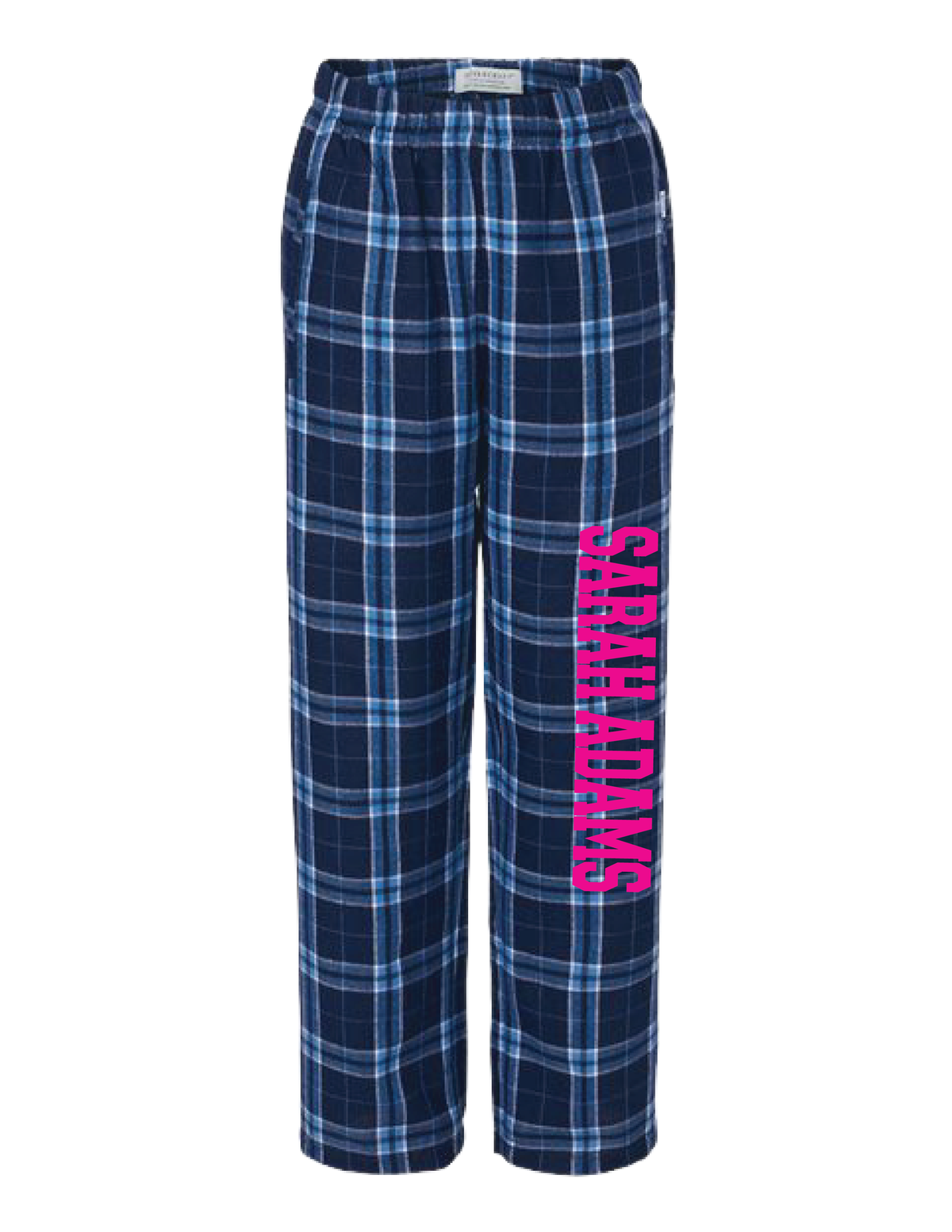 SARAH ADAMS Pink Collegiate Flannel Pants