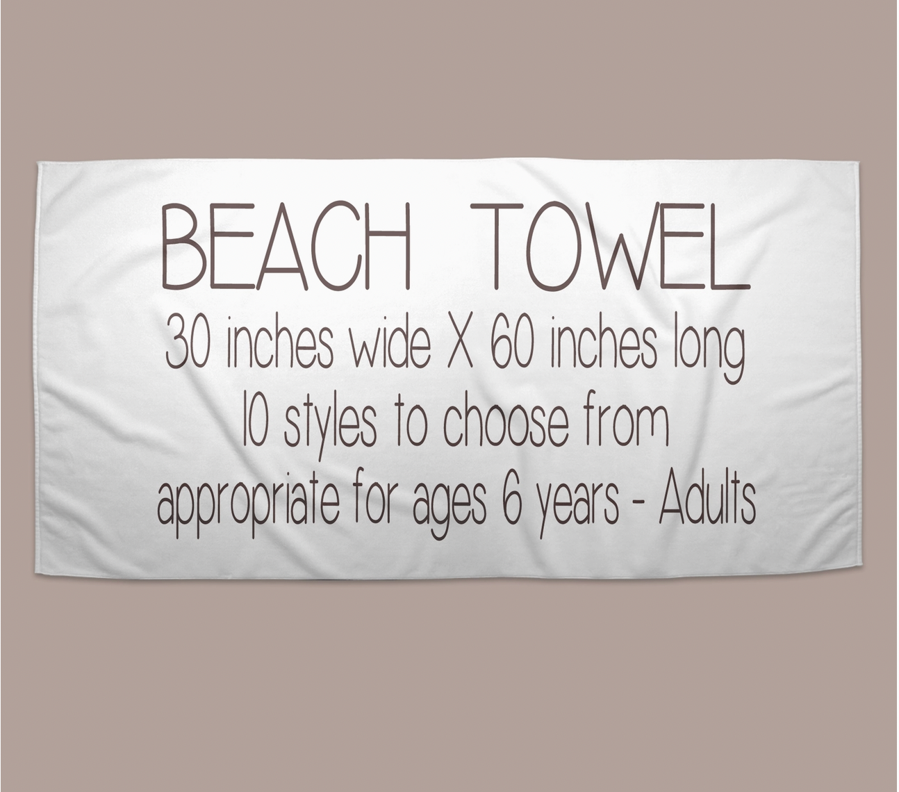 Personalized Shadow Beach Towel