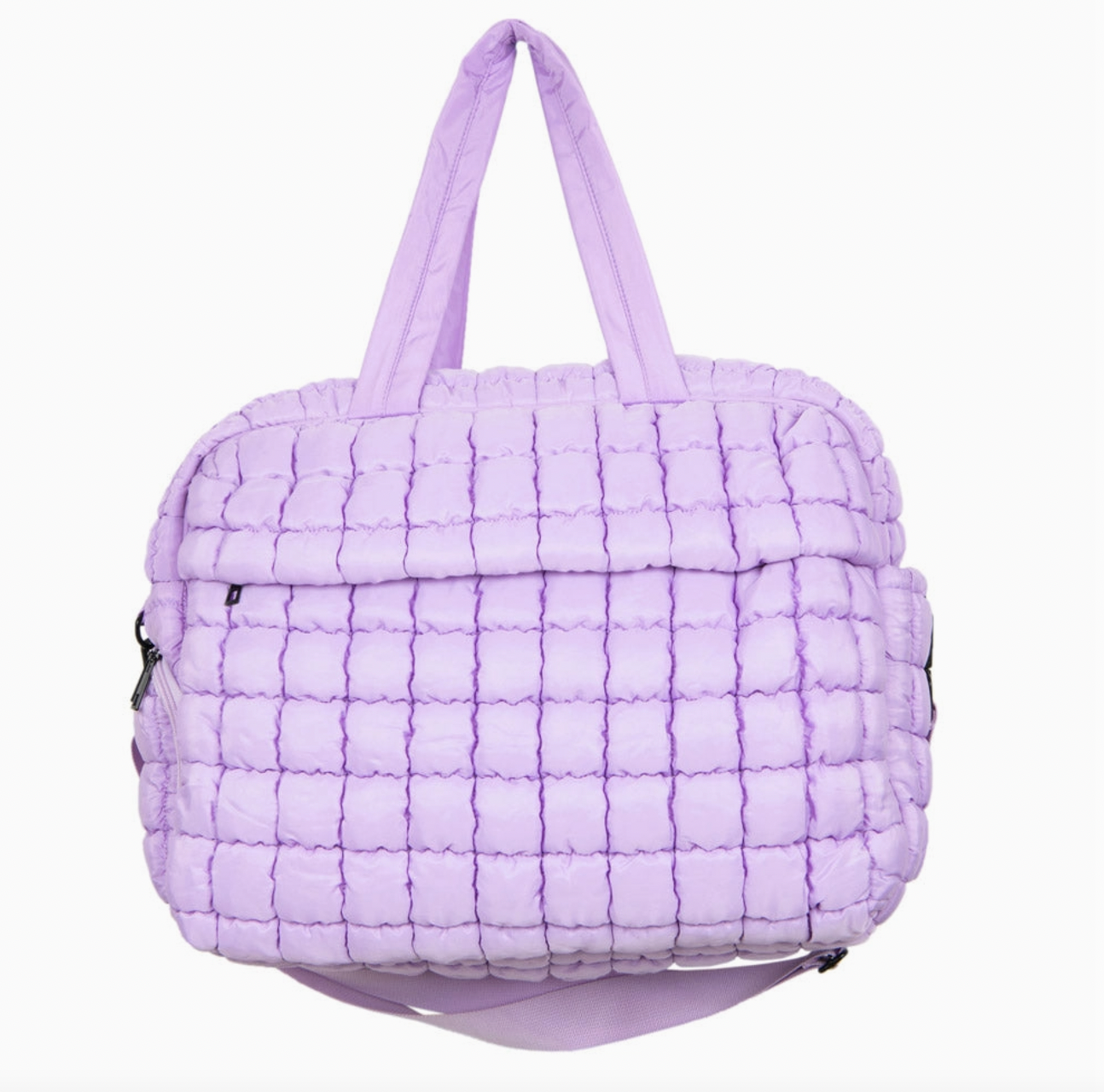 Puffy Quilted Weekender Duffle Bag