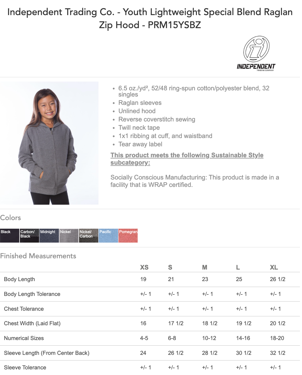 INDIAN TRAIL Cherries Hooded Pullover