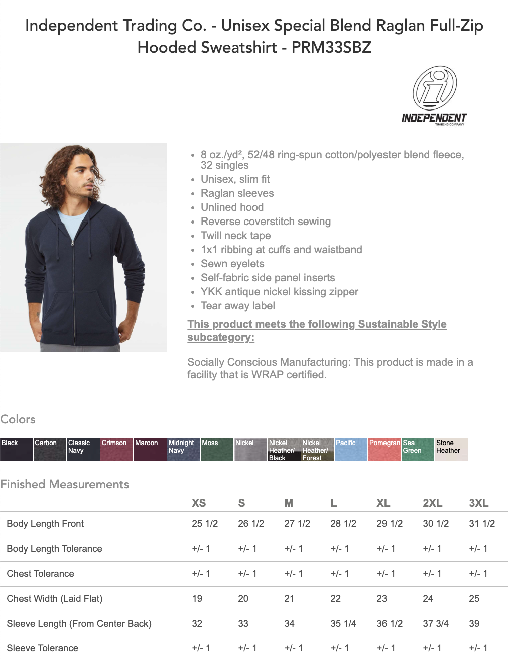 INDIAN TRAIL Cherries Hooded Pullover