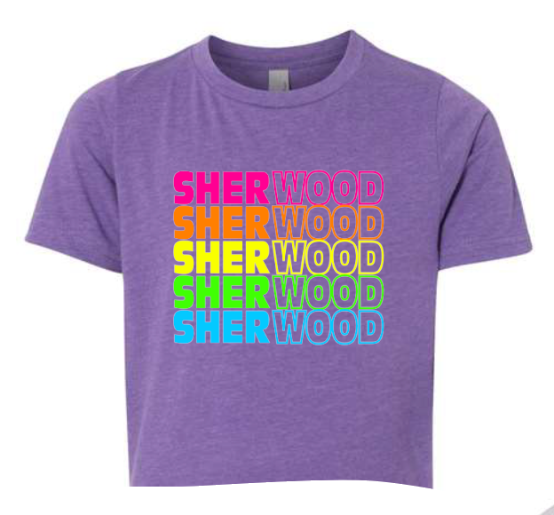 SHERWOOD Neon Repeat Boxy Tee