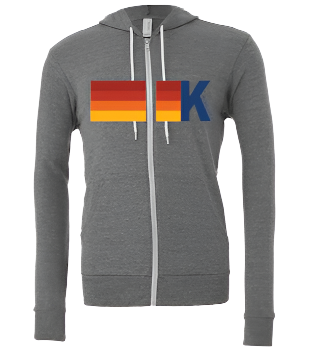 KINGSLEY Nation Grey Zip Up Hoodie