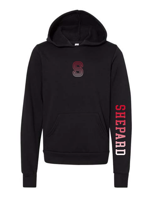 SHEPARD Ombré Varsity Hooded Pullover