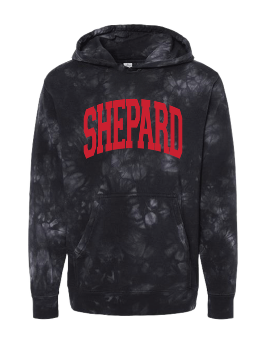 SHEPARD Collegiate Tie Dye Hooded Pullover