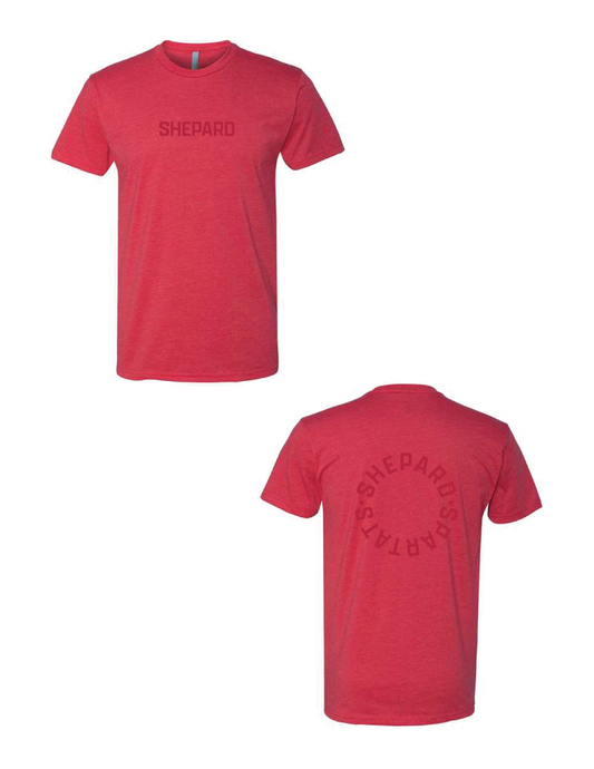 SHEPARD Red Monochrome Circle Tee