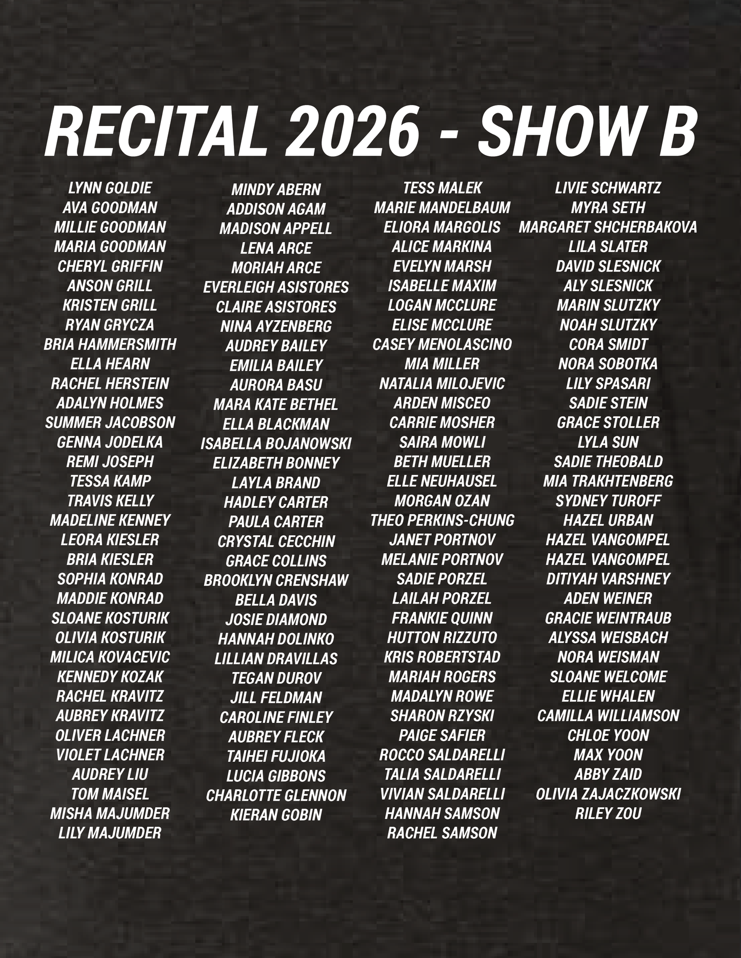 MOVEMENT & SOUND 2026 Show B Recital Tee