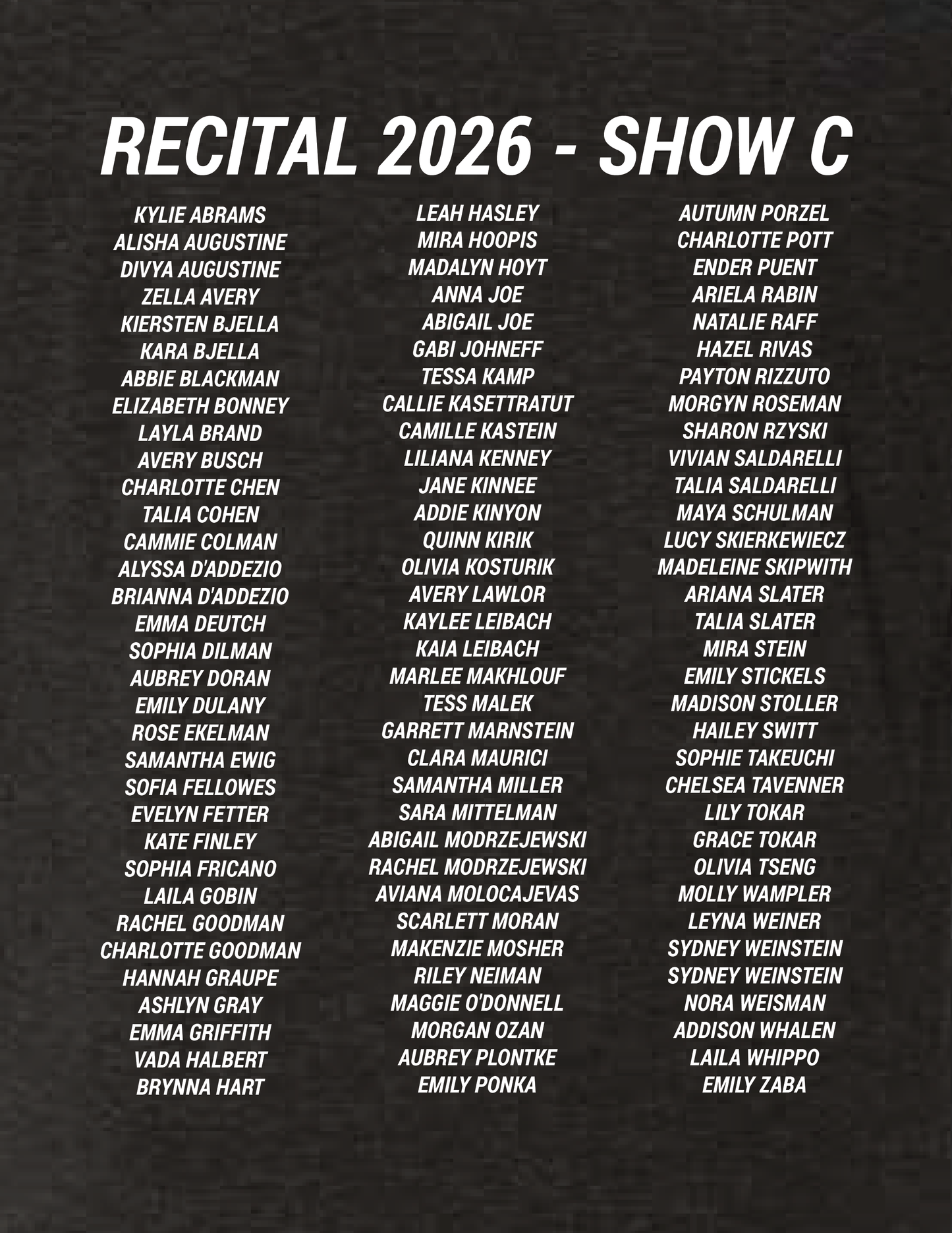 MOVEMENT & SOUND 2026 Show C Recital Tee