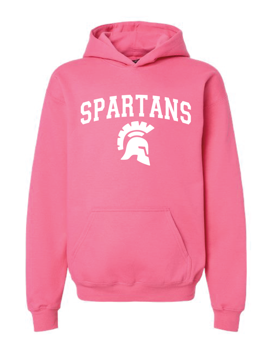 12U NORTHBROOK SPARTANS BASEBALL Pink Spartans Hooded Pullover