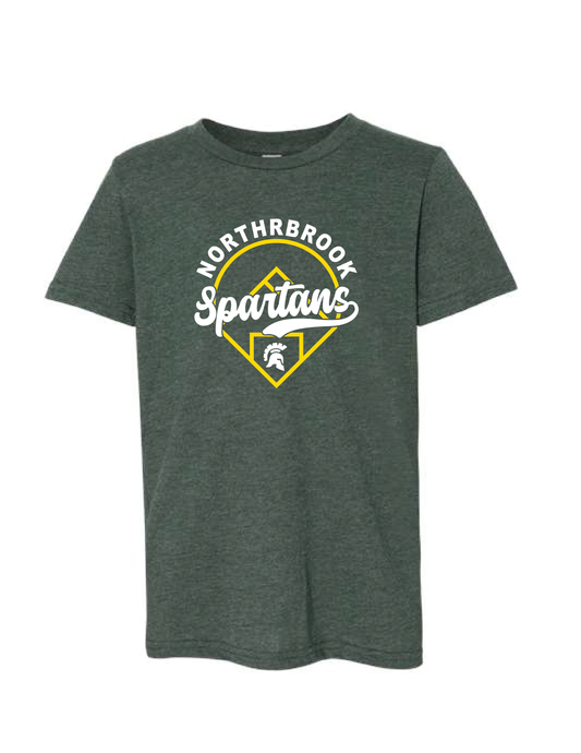 12U NORTHBROOK SPARTANS BASEBALL Diamond Tee