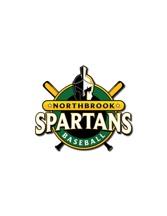 12U NORTHBROOK SPARTANS BASEBALL Logo Car Magnet