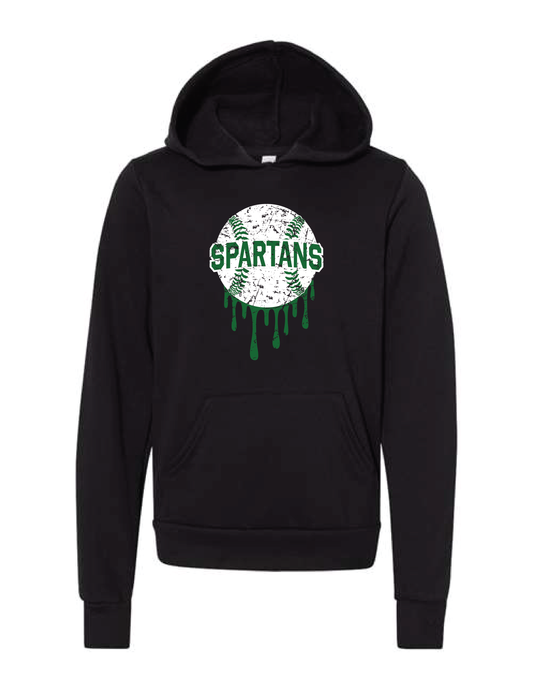 12U NORTHBROOK SPARTANS BASEBALL Vintage Baseball Hooded Pullover