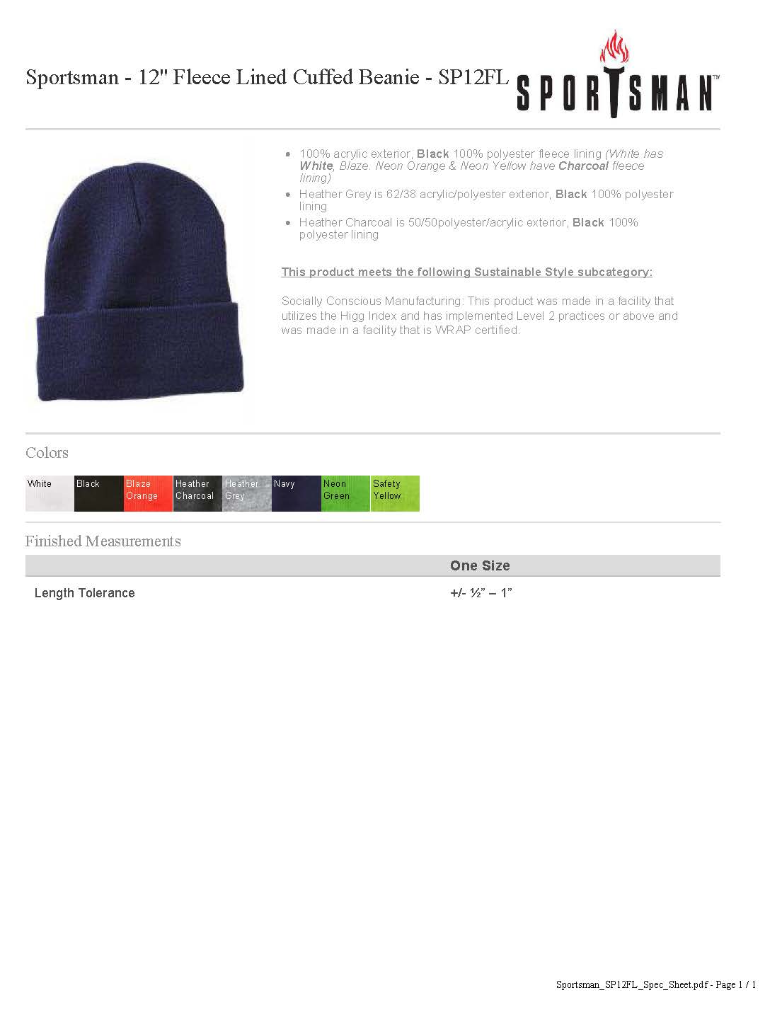 PENNY POSSIBLE Logo Fleece Lined Winter Hat