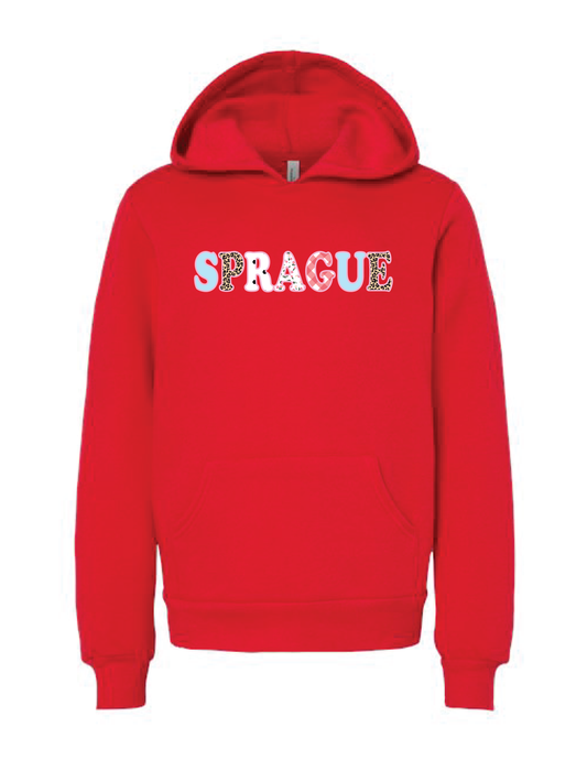 SPRAGUE Patterns Hooded Pullover