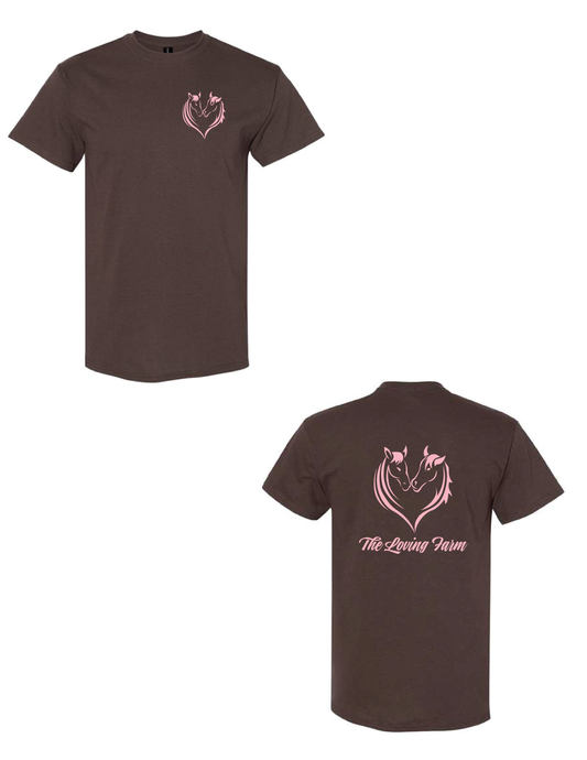 THE LOVING FARM Brown Logo Tee
