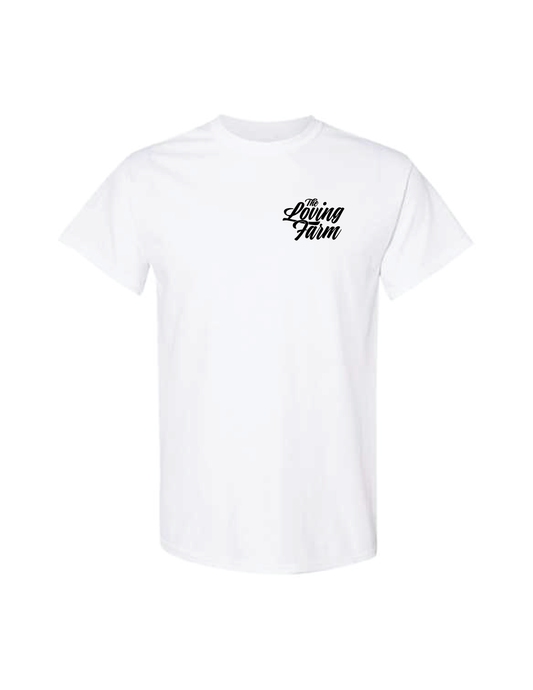 THE LOVING FARM White Script Tee