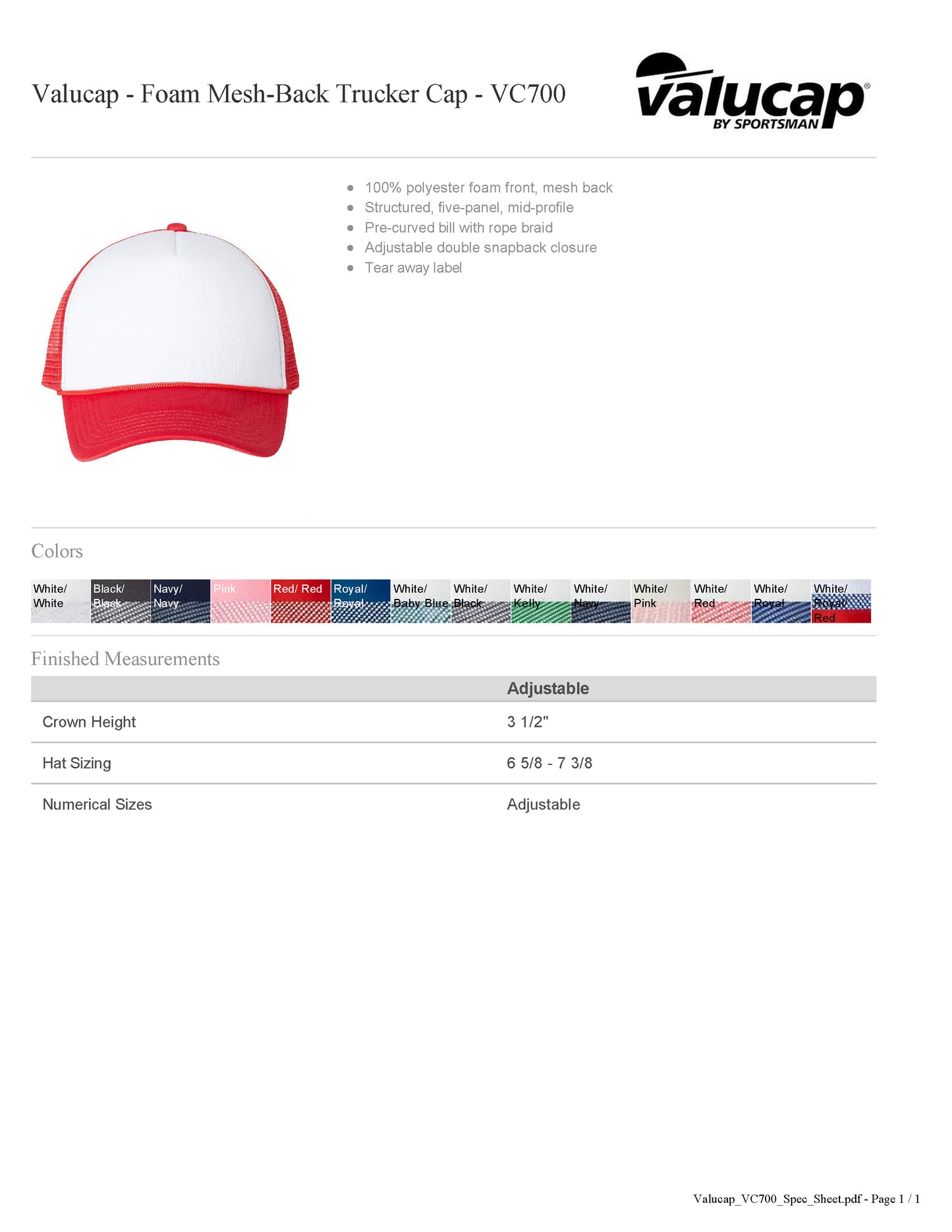 LONGFELLOW Campus Foam Trucker Hat
