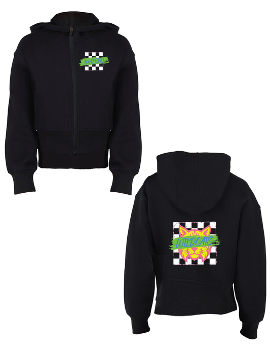WALDEN Wild Retro Cropped Zip Up Sweatshirt