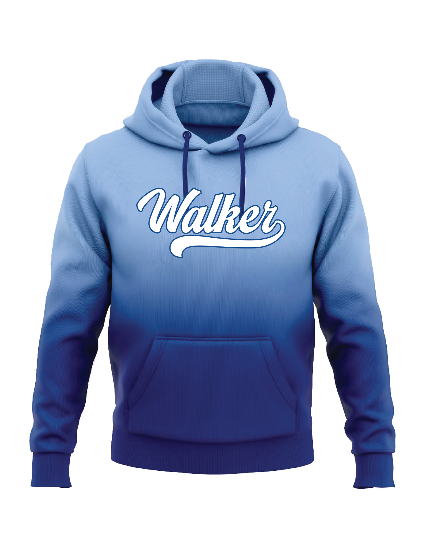 WALKER Classic Script Ombre Hooded Pullover