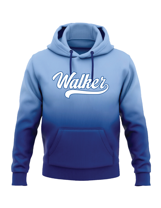 WALKER Classic Script Ombre Hooded Pullover