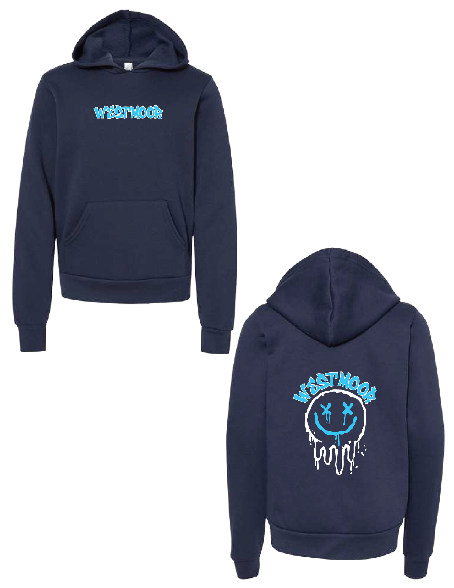WESTMOOR Graffiti Smiley Hooded Pullover
