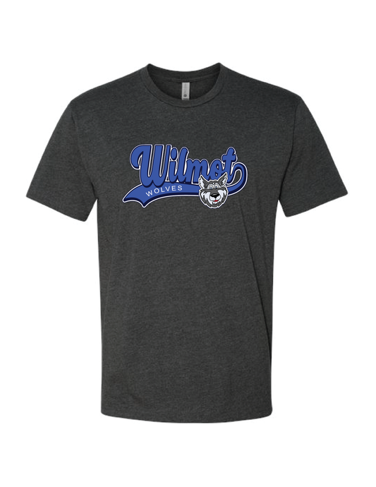 WILMOT Blue Retro Script Tee