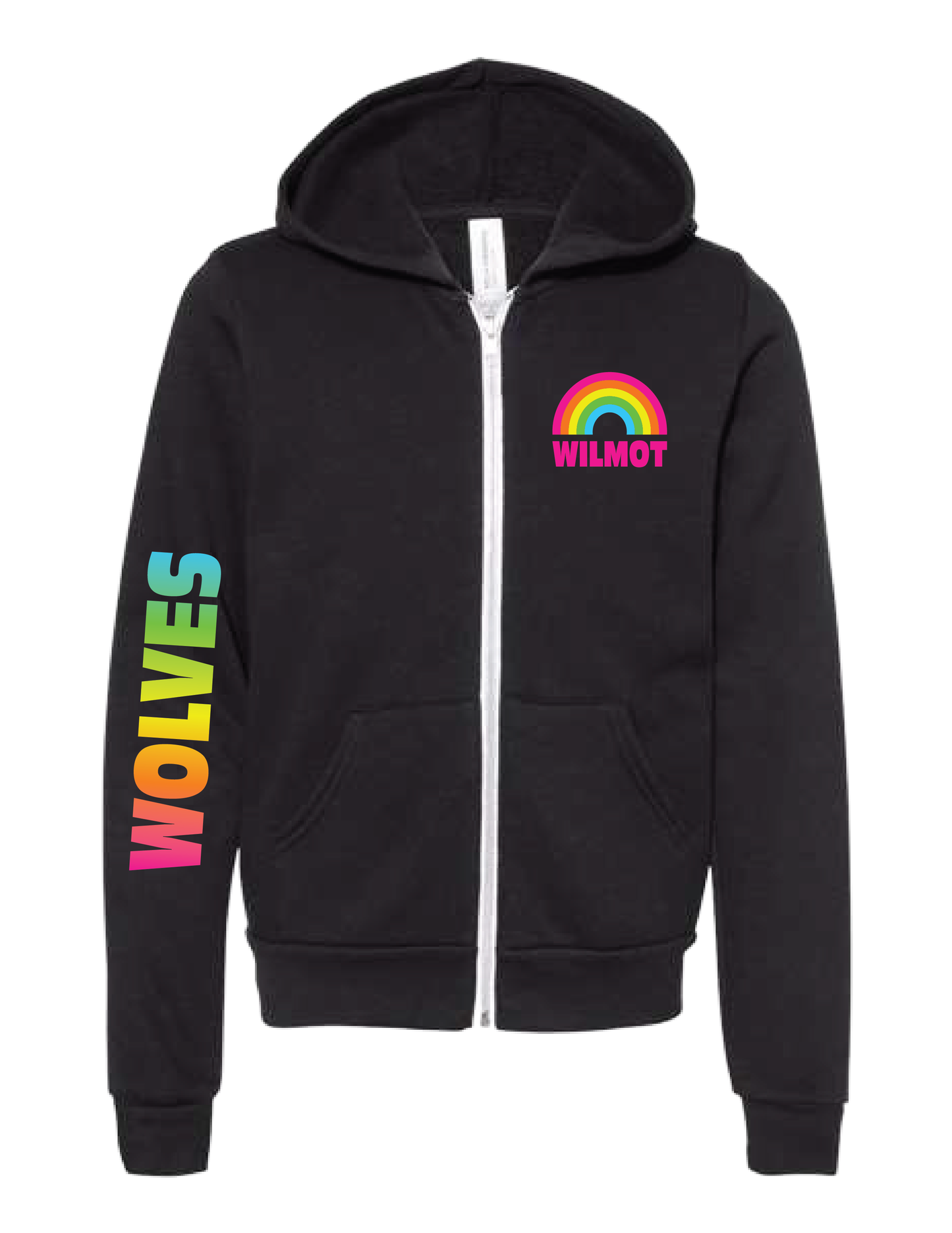 WILMOT Neon Rainbow Zip Up