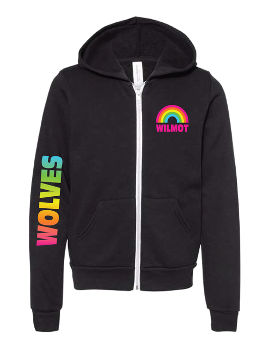 WILMOT Neon Rainbow Zip Up