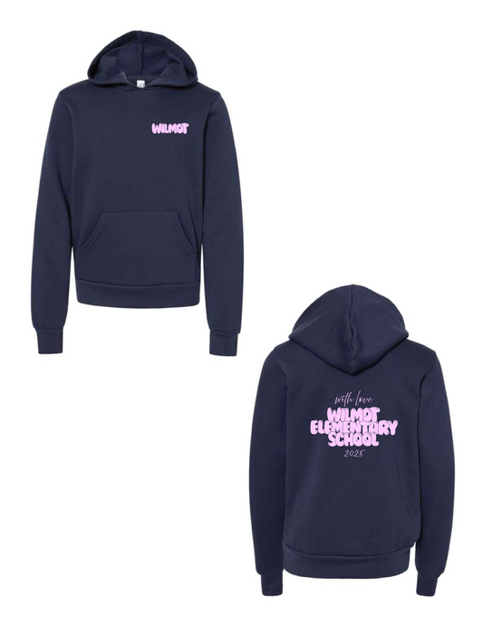 WILMOT Navy With Love Hooded Pullover