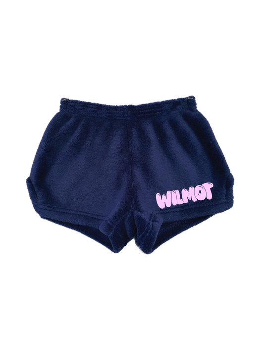 WILMOT Navy With Love Fuzzy PJ Shorts