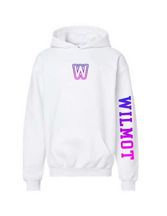 WILMOT White Ombre W Hooded Pullover