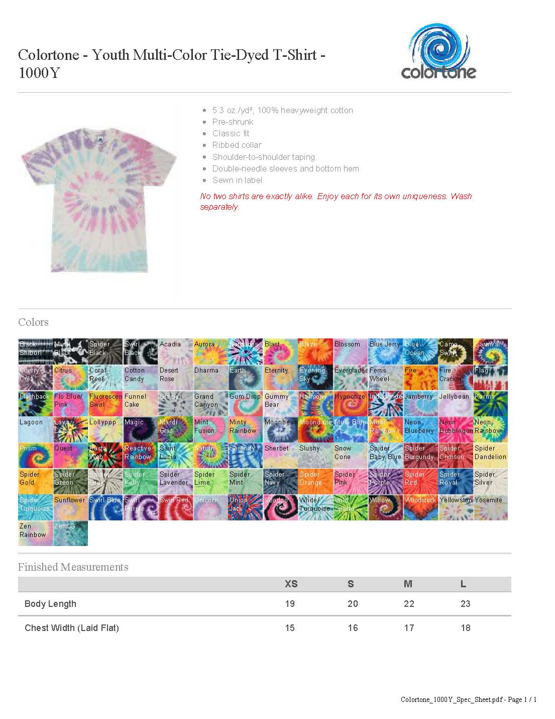COHO SWIM CLUB Tie Dye Campus Tee