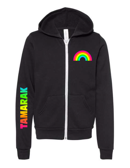 CUSTOM Rainbow Ombre Zip Up